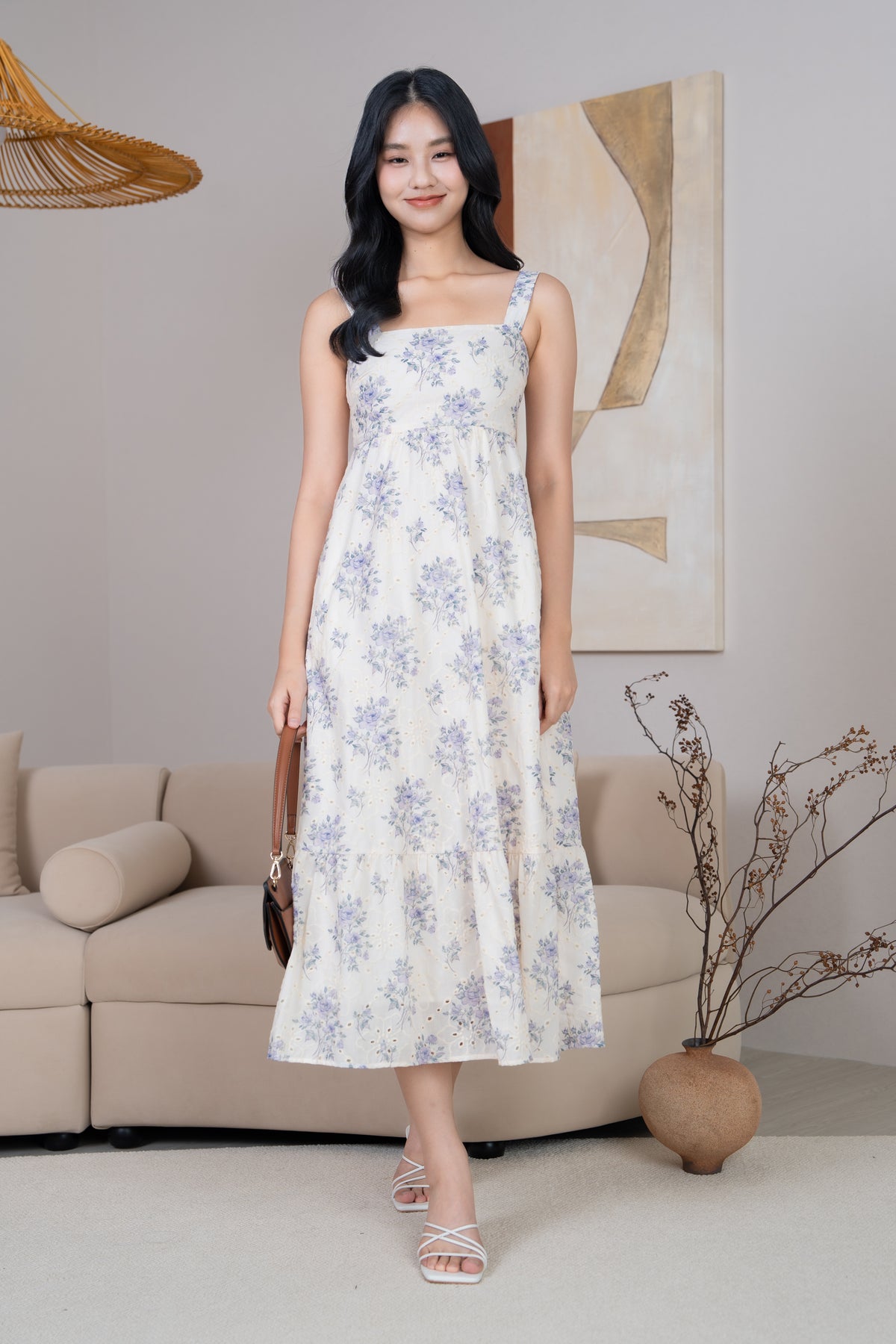 Rosie Drophem Maxi Dress in Indigo