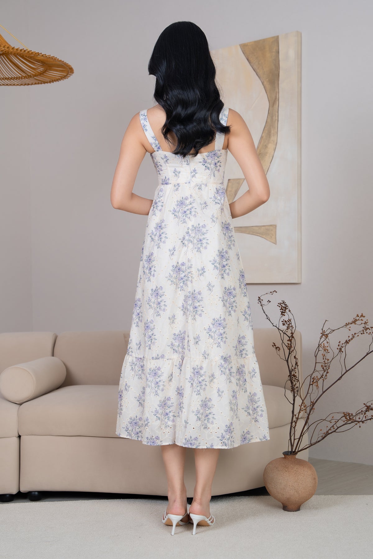 Rosie Drophem Maxi Dress in Indigo