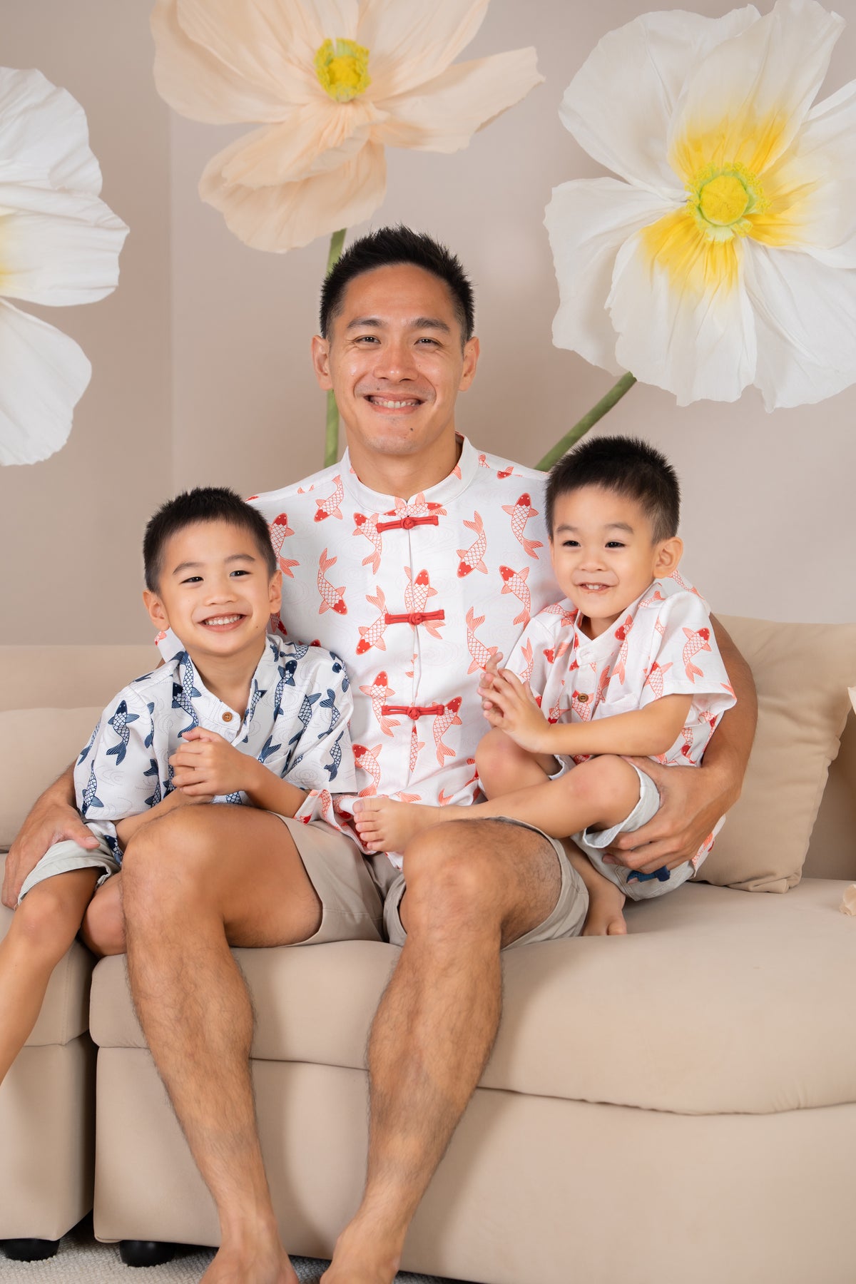 Men&#39;s Koi Oriental Shirt in Orange