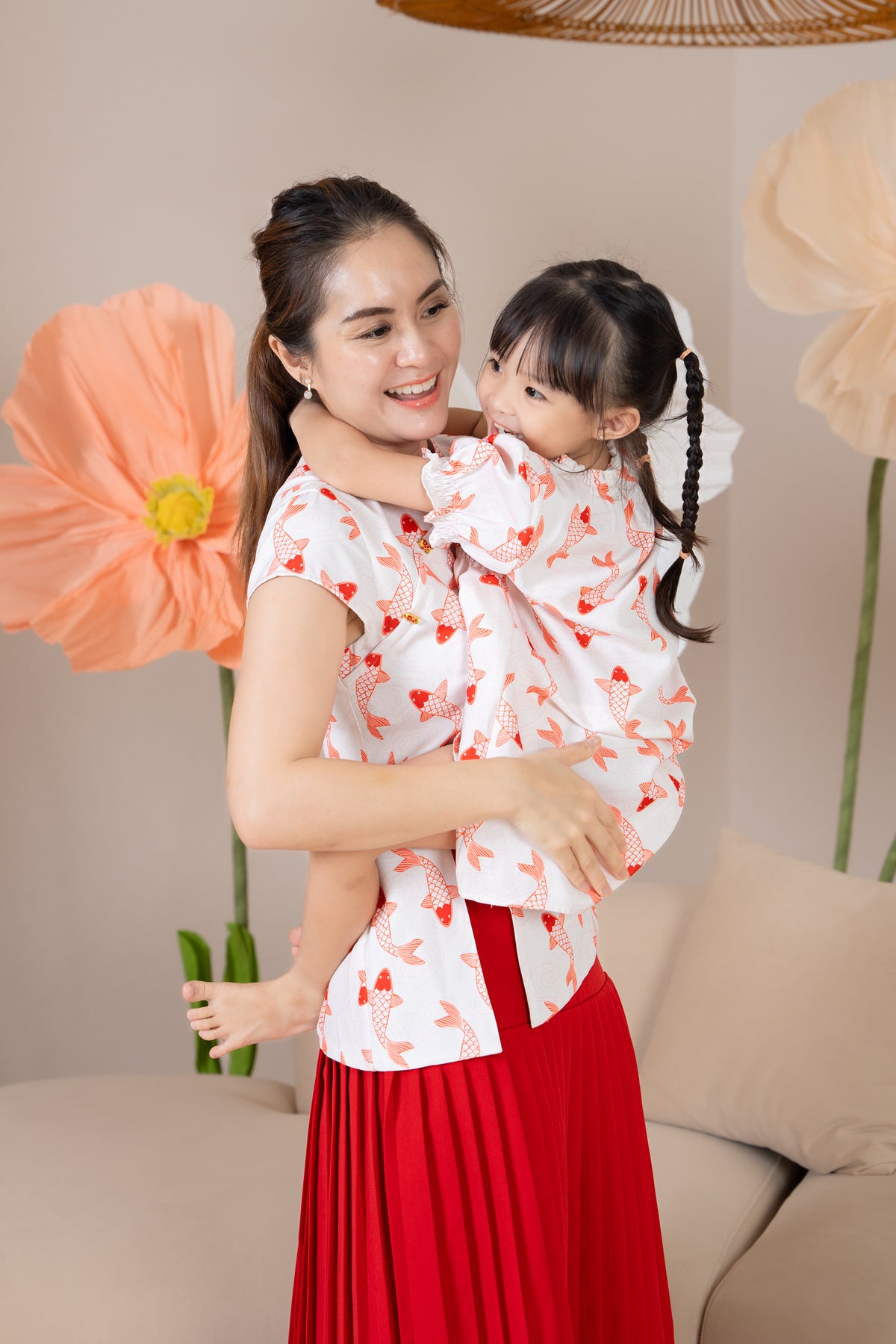 Mini Koi Oriental Dress in Orange (Kids)