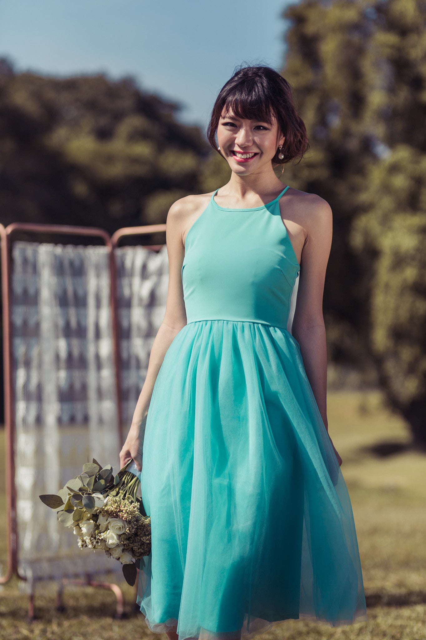 Mint tulle outlet dress